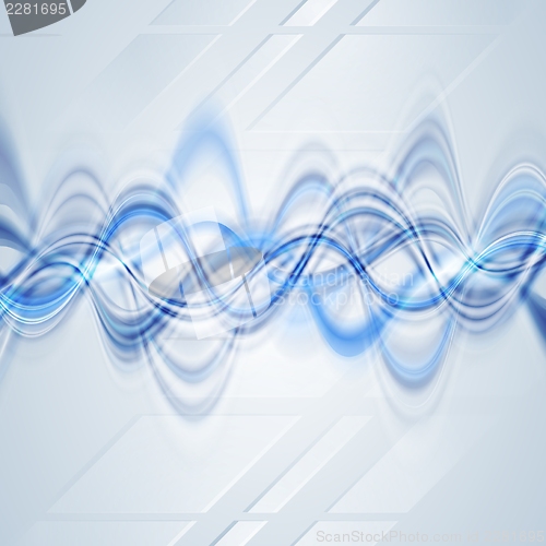 Image of Tech vector wavy background
