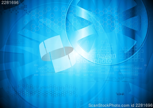 Image of Modern blue tech design