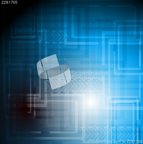 Image of Abstract technical background with arrows