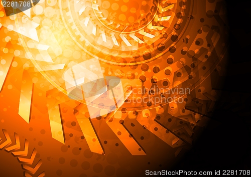 Image of Bright grunge vector backdrop with 3d arrows