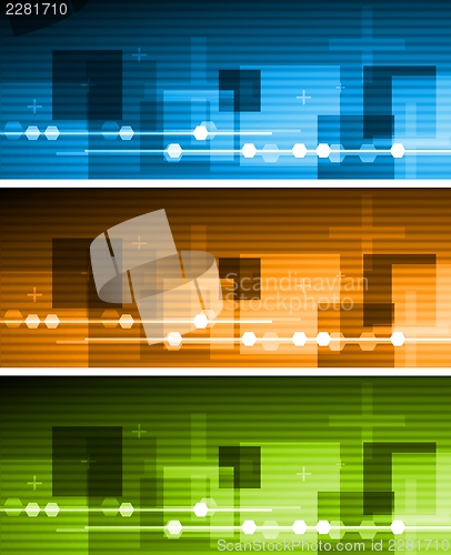 Image of Hi-tech vector banners
