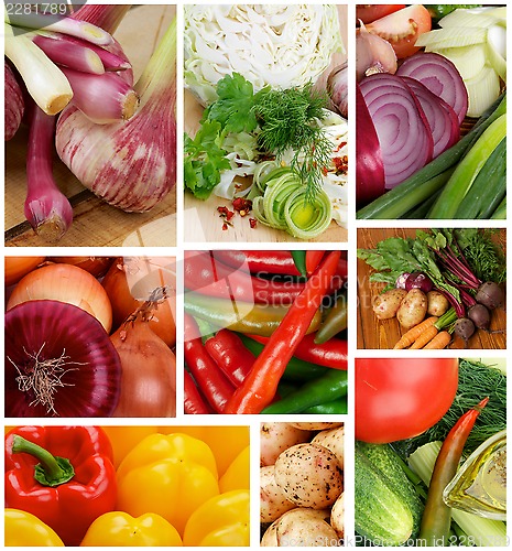 Image of Collection of Raw Vegetables