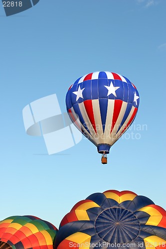 Image of hot air balloons - stars and stripes