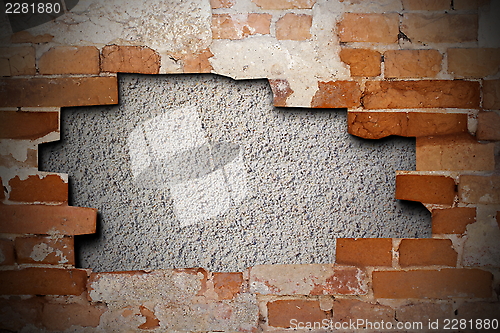 Image of cracked brick wall texture