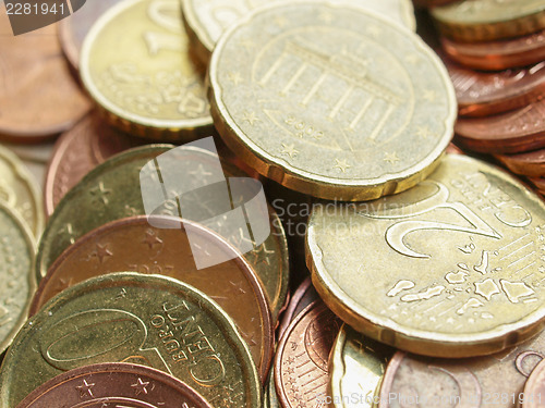 Image of Euro coins background
