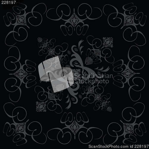 Image of flower tile gothic 2 black