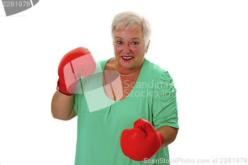 Image of Female senior boxing