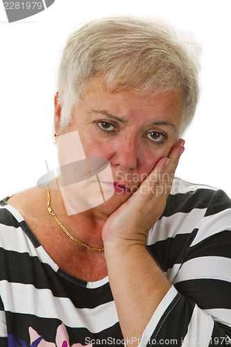 Image of Sad female senior