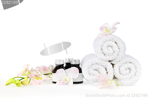 Image of Rolled up spa towels
