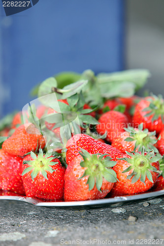Image of Freshly picked strawberries