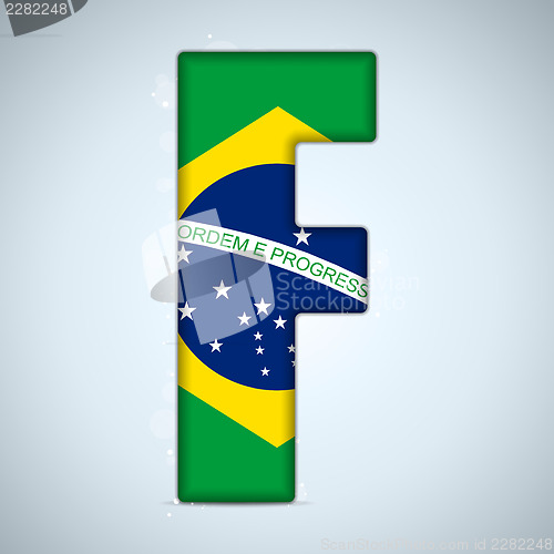 Image of Brazil Flag Brazilian Alphabet Letters Words