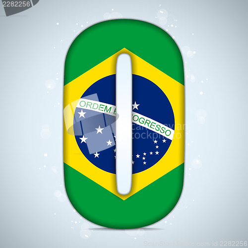 Image of Brazil Flag Brazilian Alphabet Letters Words