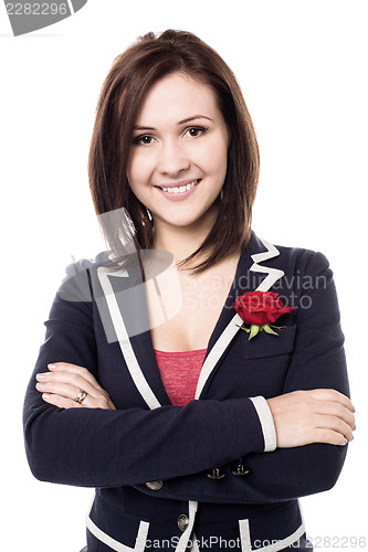 Image of Attractive young woman with a radiant smile
