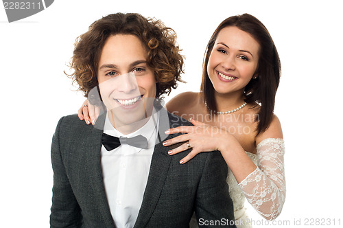 Image of Lovely young newlyweds