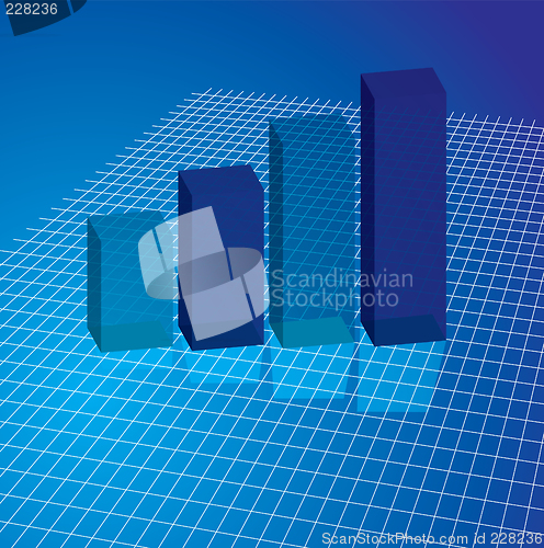 Image of graph grid blue