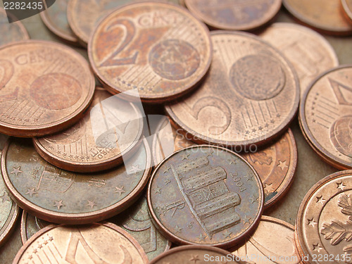 Image of Euro coins background