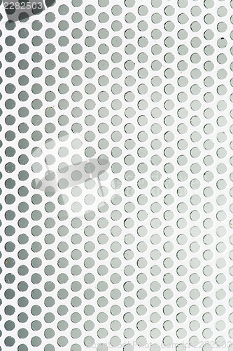 Image of Perforated metal grid texture