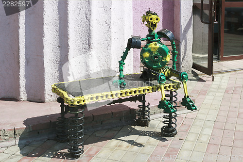 Image of Sculpture from old car parts