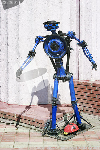 Image of Man made ??of in metal parts