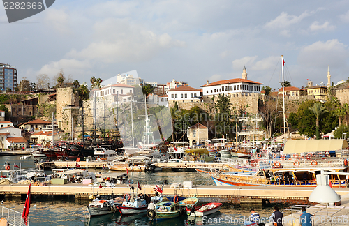 Image of Antalya harbor.