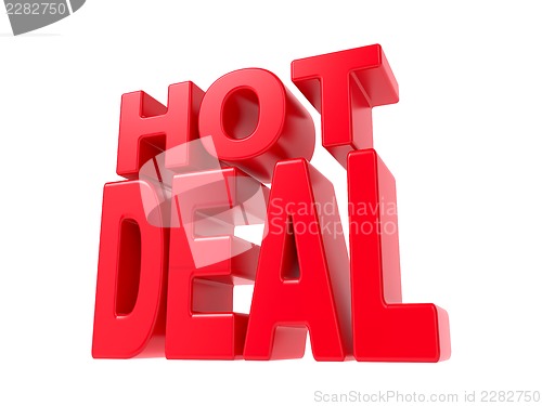 Image of Hot Deal - Red 3D Text.