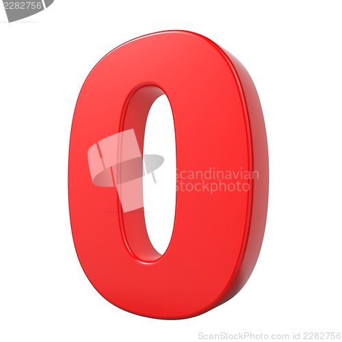 Image of Red 3D Number.