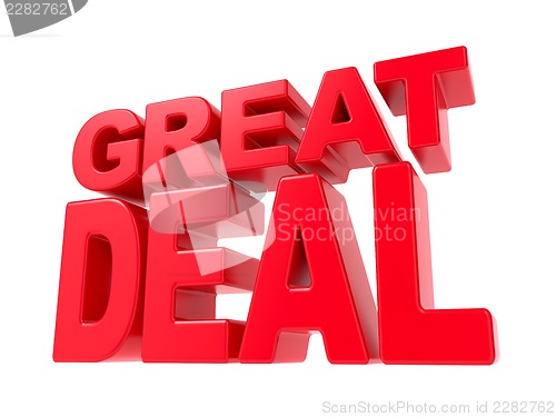 Image of Great Deal - Red 3D Text.