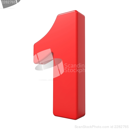 Image of Red 3D Number.