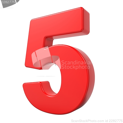 Image of Red 3D Number.
