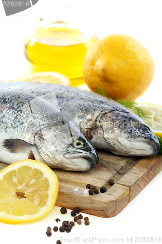 Image of Trout, lemon and olive oil.