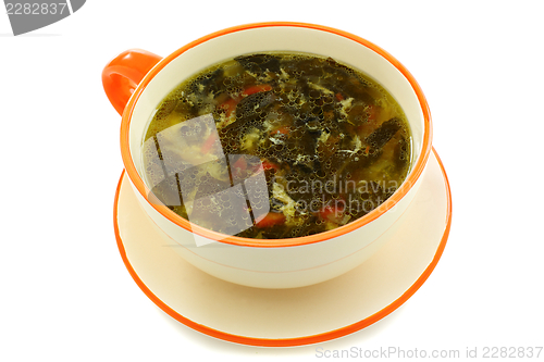 Image of Green soup with sorrel.
