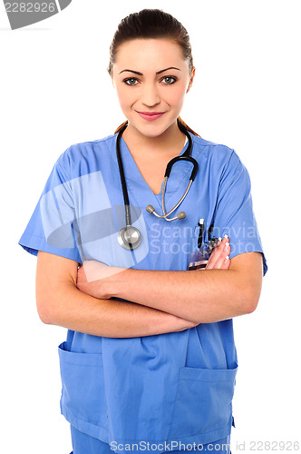 Image of Confident young female doctor