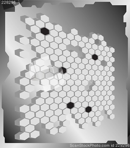 Image of hexa grid blk