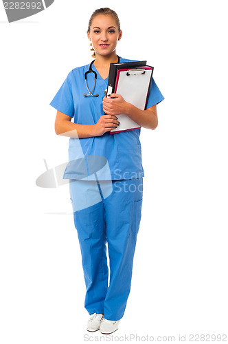 Image of Elegant medical professional in uniform