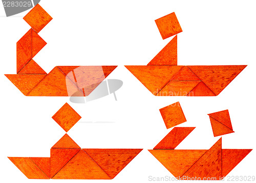 Image of tangram fisherman or rower