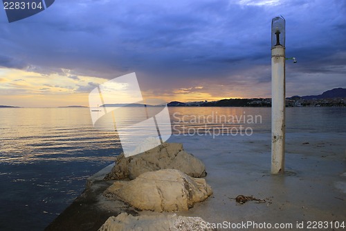 Image of Sea sunset over Split, Croatia