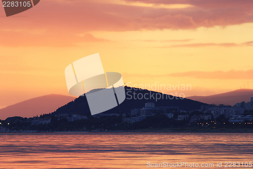 Image of Sea sunset over Split, Croatia