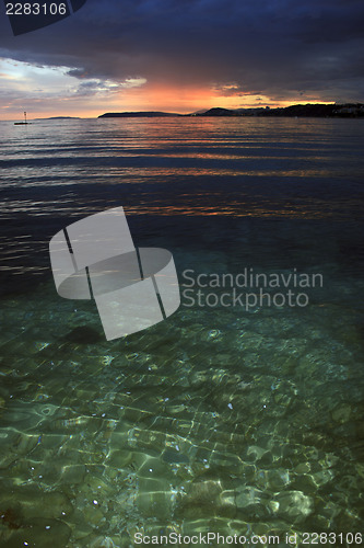 Image of Sea sunset over Split, Croatia