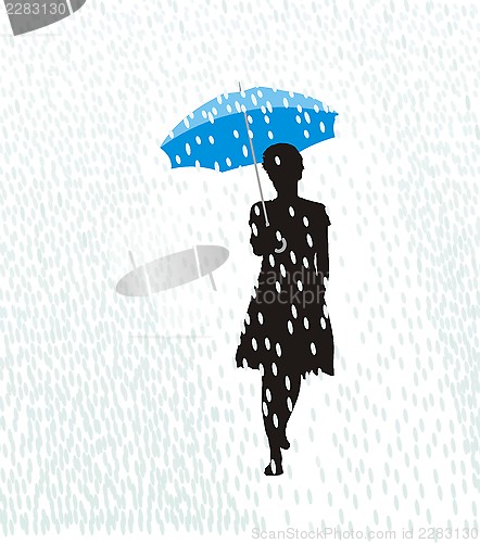 Image of Woman in the rain