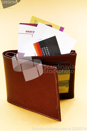 Image of Brown leather wallet