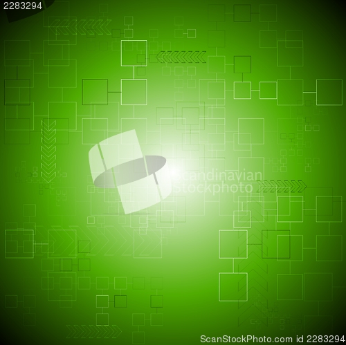 Image of Green vector tech background