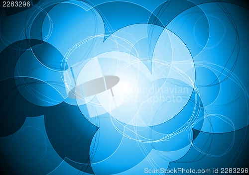 Image of Vibrant blue circle design