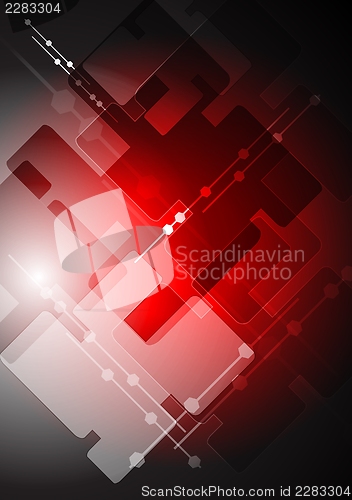 Image of Abstract red tech backdrop