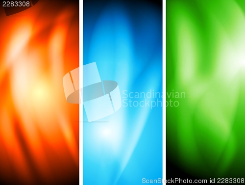 Image of Colourful wavy banners