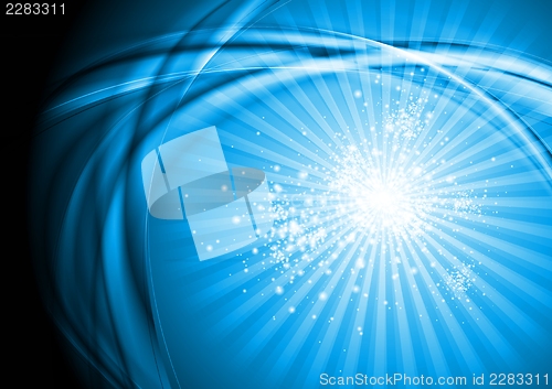 Image of Bright vector wavy background