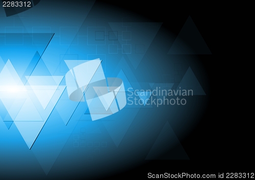 Image of Dark blue tech background