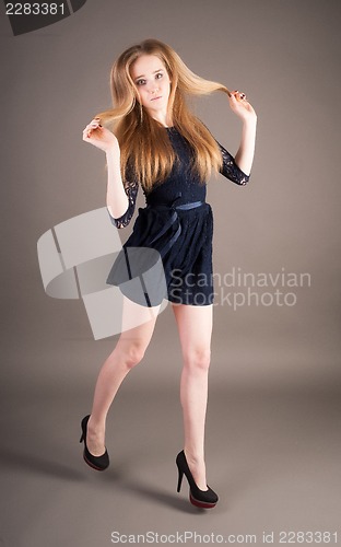 Image of Beautiful flying woman