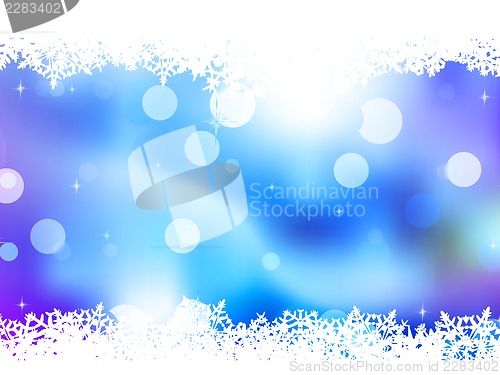 Image of Blue background with snowflakes. EPS 10