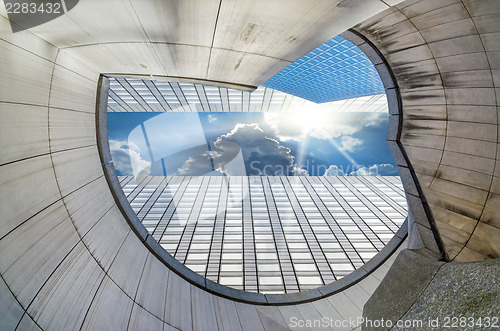 Image of Modern architecture in the business district of La Defense, Pari