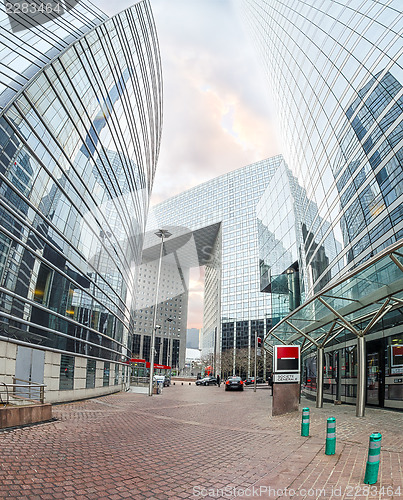 Image of Modern architecture in the business district of La Defense, Pari